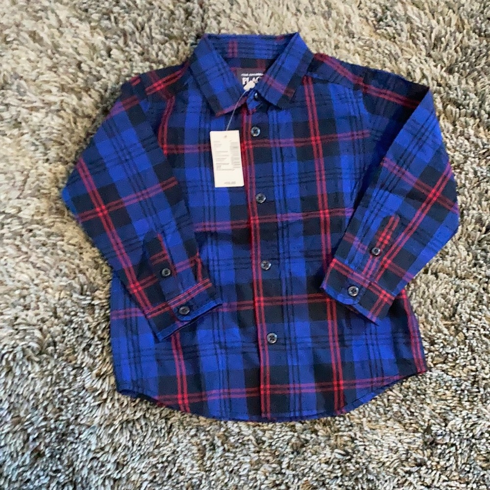 Children’s Place Plaid Button Down Shirt, 3T